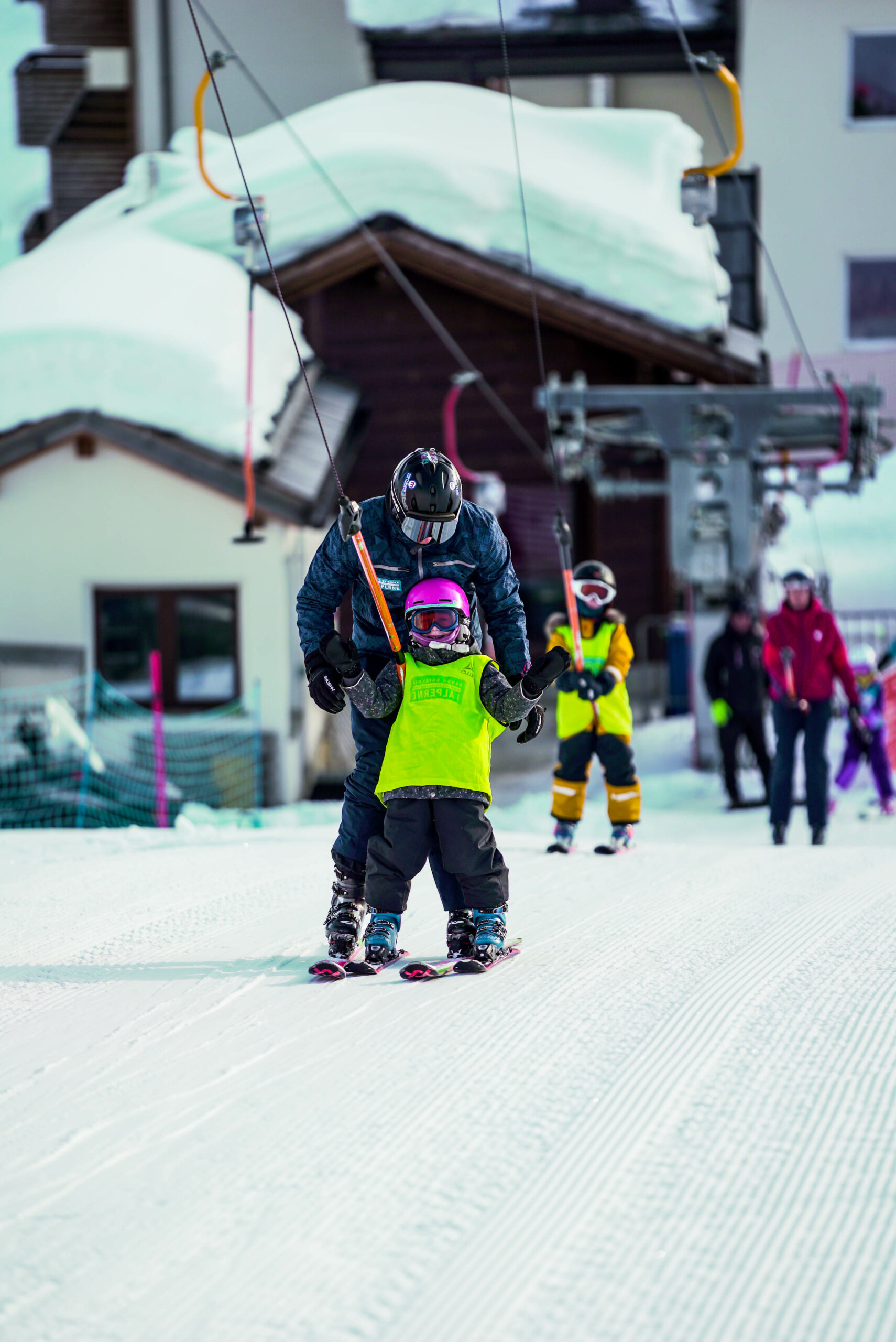 Skischoolonline børneundervisning - træklift